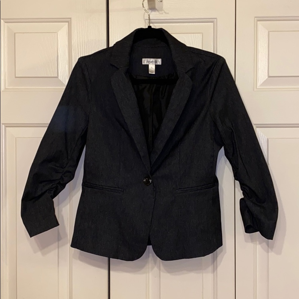 Dress Barn Grey Blazer Jacket sz Small
